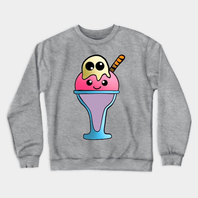 Kawaii Sundae Crewneck Sweatshirt by Mey Designs